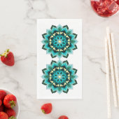Mandala Muster 02 in aqua Napkin Serviette (Beispiel)