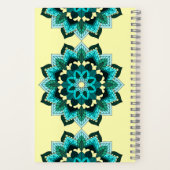 Mandala Muster 02 in aqua Notebook Notizblock (Rückseite)