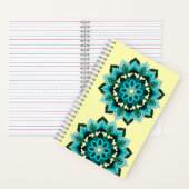 Mandala Muster 02 in aqua Notizblock (Innen)