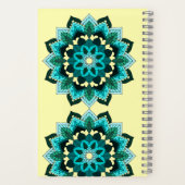 Mandala Muster 02 in aqua Notizblock (Rückseite)
