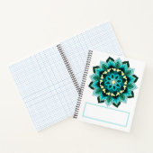 Mandala Muster 02 in aqua Notizblock (Innenseite)
