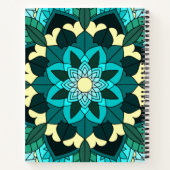 Mandala Muster 02 in aqua Notizblock (Rückseite)