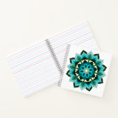 Mandala Muster 02 in aqua Notizblock (Innenseite)