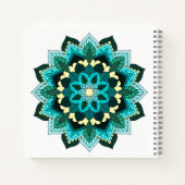 Mandala Muster 02 in aqua Notizblock (Rückseite)