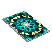 Mandala Muster 02 in aqua Notizblock (Rechte Seite)