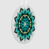 Mandala Muster 02 in aqua Ornament (Vorderseite)