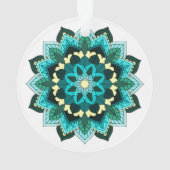 Mandala Muster 02 in aqua Ornament (Rückseite)