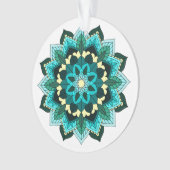 Mandala Muster 02 in aqua Ornament (Vorderseite)