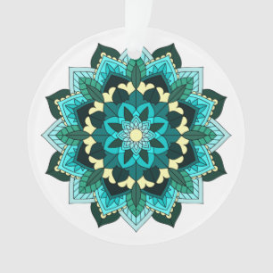 Mandala Muster 02 in aqua Ornament