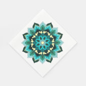 Mandala Muster 02 in aqua Serviette (Ecke)