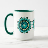 Mandala Muster 02 in aqua Tasse (Links)