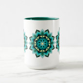 Mandala Muster 02 in aqua Tasse (Zentrum)
