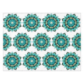 Mandala Muster 02 in aqua Tischdecke (Vorderseite (Horizontal))