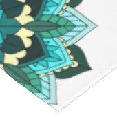 Mandala Muster 02 in aqua Tischdecke (Schrägansicht)