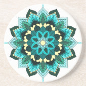 Mandala Muster 02 in aqua Untersetzer (Vorne)