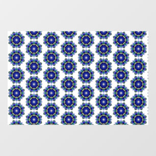 Mandala Muster 02 in blau Fensteraufkleber