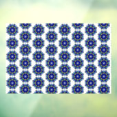 Mandala Muster 02 in blau Fensteraufkleber (Blatt 3)