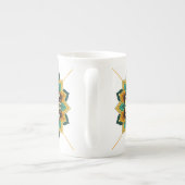 Mandala Muster 02 in der Tasse "Gelb & tan Bone Ch (Rückseite)