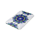 Mandala Muster 02 in dunkelblau Bath Mat Badematte (Schrägansicht)