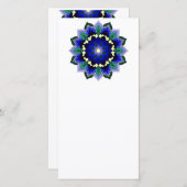 Mandala Muster 02 in dunkelblau Dankeskarte (Vorne/Hinten)