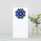Mandala Muster 02 in dunkelblau Dankeskarte (Stehend Vorderseite)