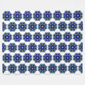 Mandala Muster 02 in dunkelblau Fleece Blanket (Vorderseite (Horizontal))