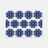 Mandala Muster 02 in dunkelblau Fleece Blanket (Vorderseite (Horizontal))