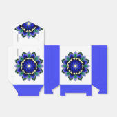 Mandala Muster 02 in dunkelblau Gefältbox Geschenkschachtel (Ungefaltet)