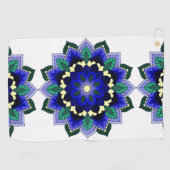 Mandala Muster 02 in dunkelblau Golfhandtuch (Horizontal)