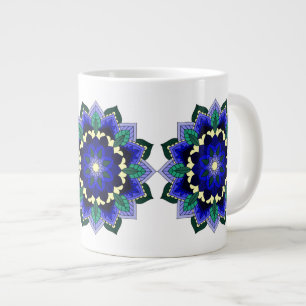 Mandala Muster 02 in dunkelblau Jumbo-Tasse