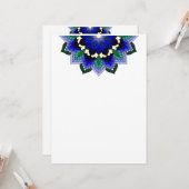 Mandala Muster 02 in dunkelblau Karte (Vorderseite/Rückseite Beispiel)