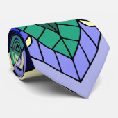 Mandala Muster 02 in dunkelblau Krawatte (Gerollt)