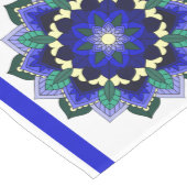 Mandala Muster 02 in dunkelblau Mitteltafel Runne Mittelgroßer Tischläufer (Ecke)