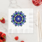 Mandala Muster 02 in dunkelblau Napkin Serviette (Beispiel)
