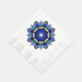 Mandala Muster 02 in dunkelblau Napkin Serviette (Ecke)