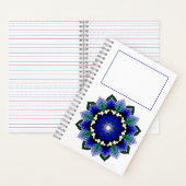 Mandala Muster 02 in dunkelblau Notizblock (Innen)