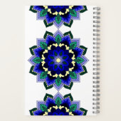 Mandala Muster 02 in dunkelblau Notizblock (Rückseite)