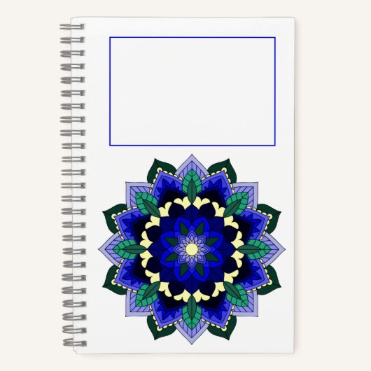 Mandala Muster 02 in dunkelblau Notizblock (Vorderseite)
