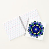 Mandala Muster 02 in dunkelblau Notizblock (Innenseite)