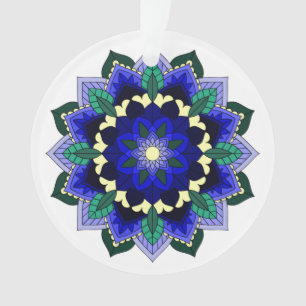 Mandala Muster 02 in dunkelblau Ornament