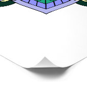 Mandala Muster 02 in dunkelblau Poster (Ecke)