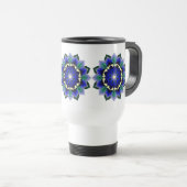Mandala Muster 02 in dunkelblau Reisebecher (VorderseiteRechts)
