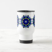 Mandala Muster 02 in dunkelblau Reisebecher (Mittel)