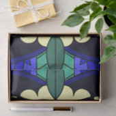 Mandala Muster 02 in dunkelblau Seidenpapier (Geschenk)