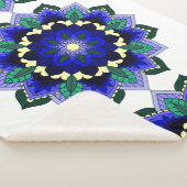 Mandala Muster 02 in dunkelblau Sherpadecke (3/4)