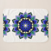 Mandala Muster 02 in dunkelblau Sherpadecke (Vorderseite (Horizontal))