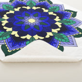 Mandala Muster 02 in dunkelblau Sherpadecke (3/4)