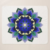 Mandala Muster 02 in dunkelblau Sherpadecke (Vorderseite (Horizontal))