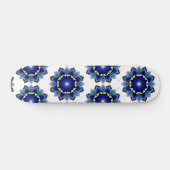 Mandala Muster 02 in dunkelblau Skateboard (Horizontal)