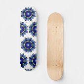 Mandala Muster 02 in dunkelblau Skateboard (Vorderseite)
